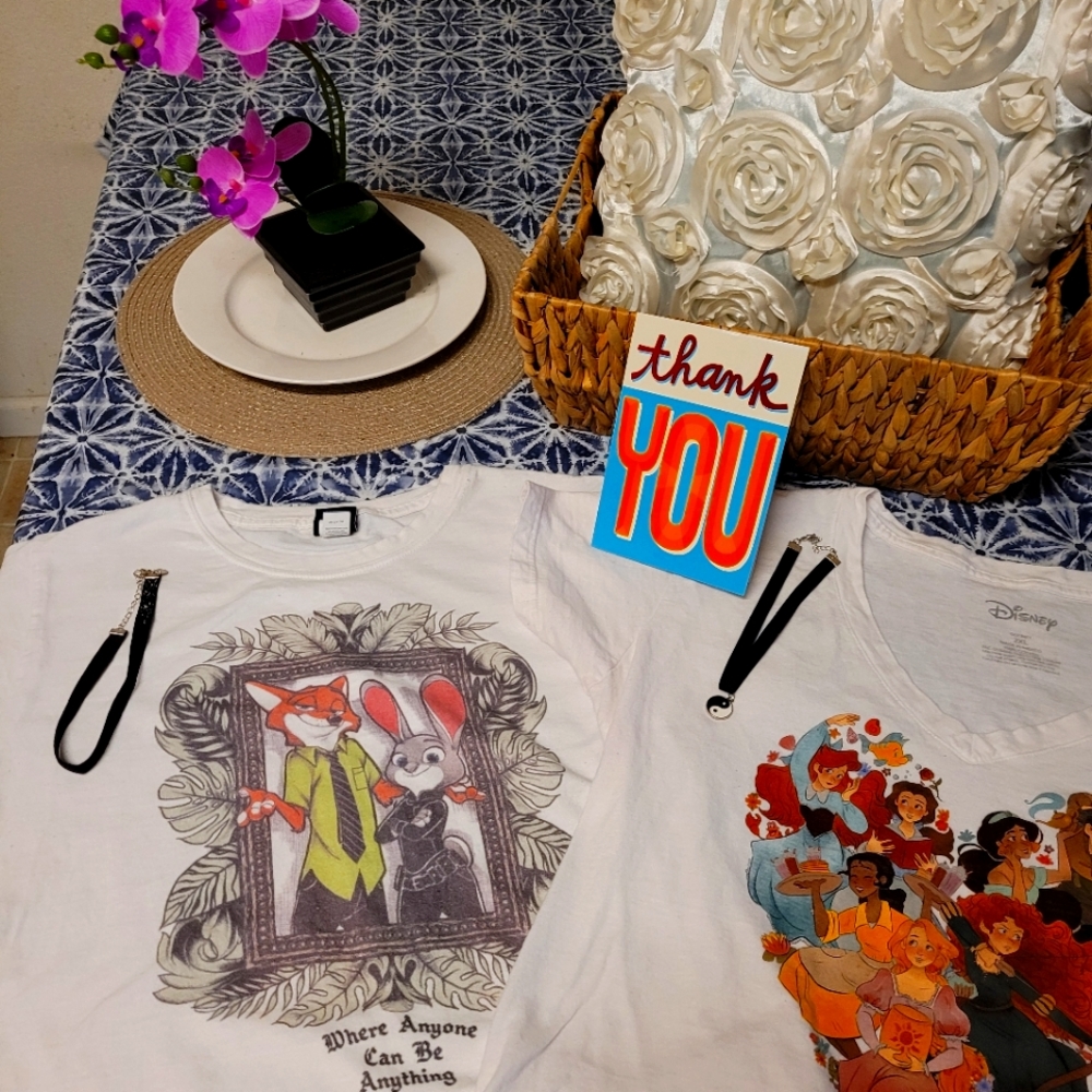 Womens Disney Tops Lot - Zootopia/Princesses xxl